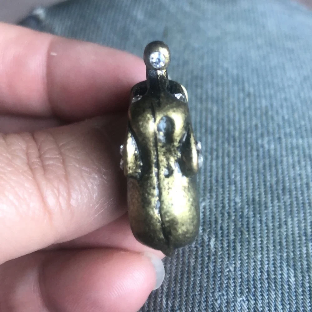 Vintage Bronzed tone stretchy elephant ring - Picture 5 of 7